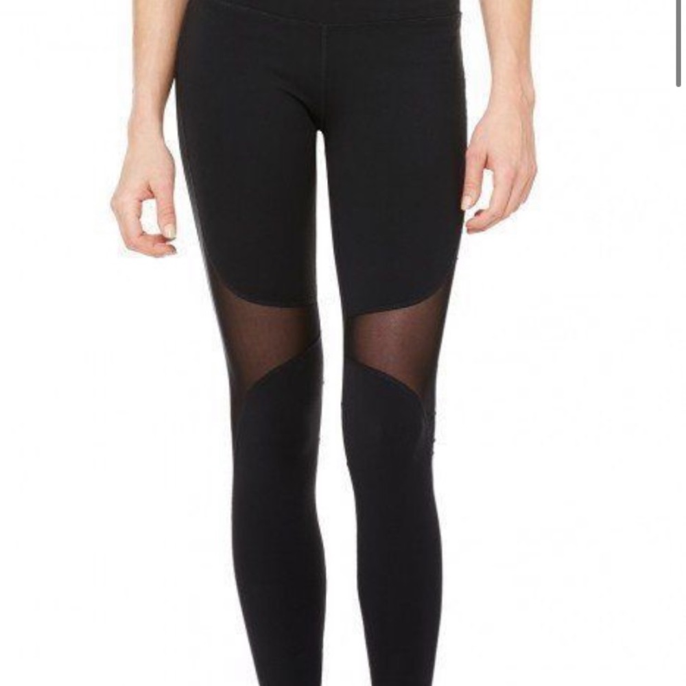 ALO yoga stirrup legging with mesh insert